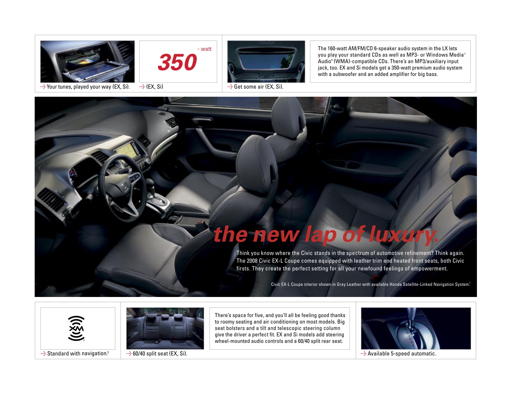 2008 Honda Civic Coupe Brochure Page 14
